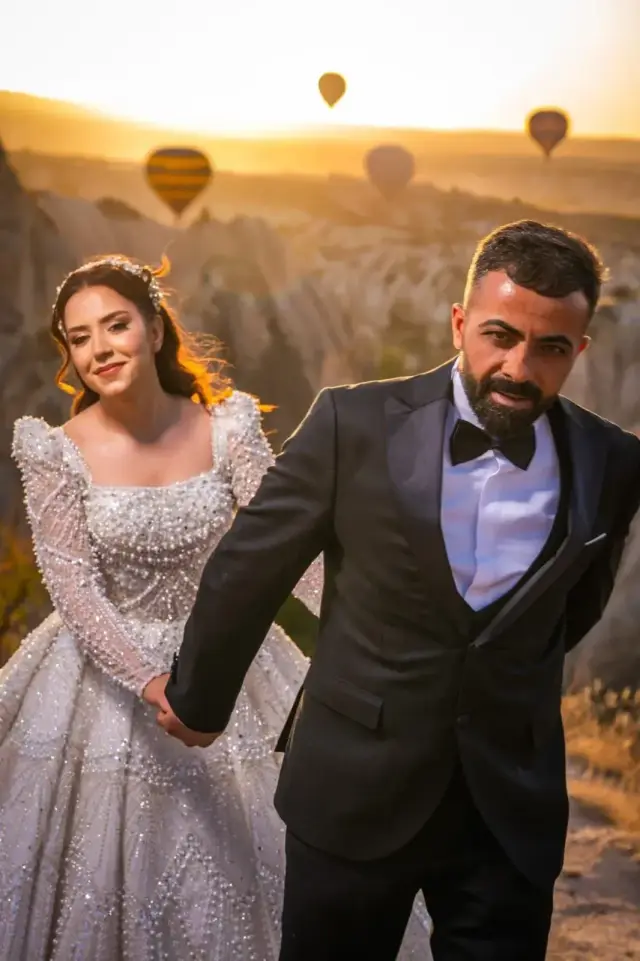 Gelin damat balon peribacası