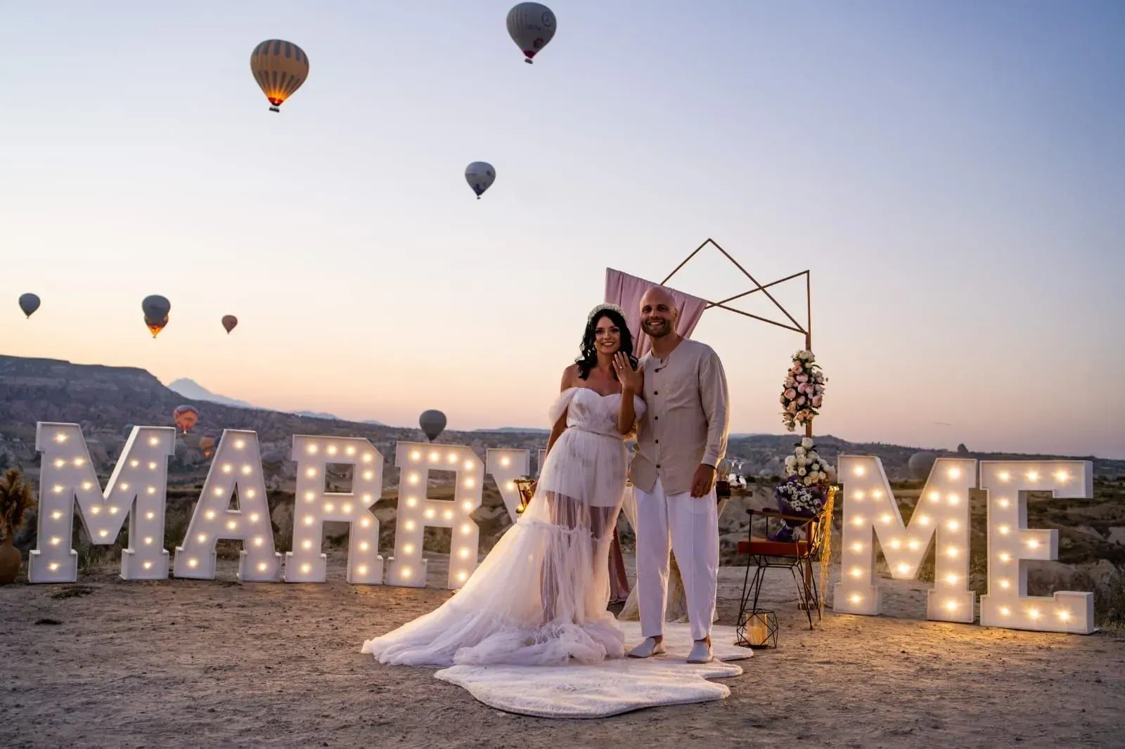 Sürpriz evlilik teklifi anı